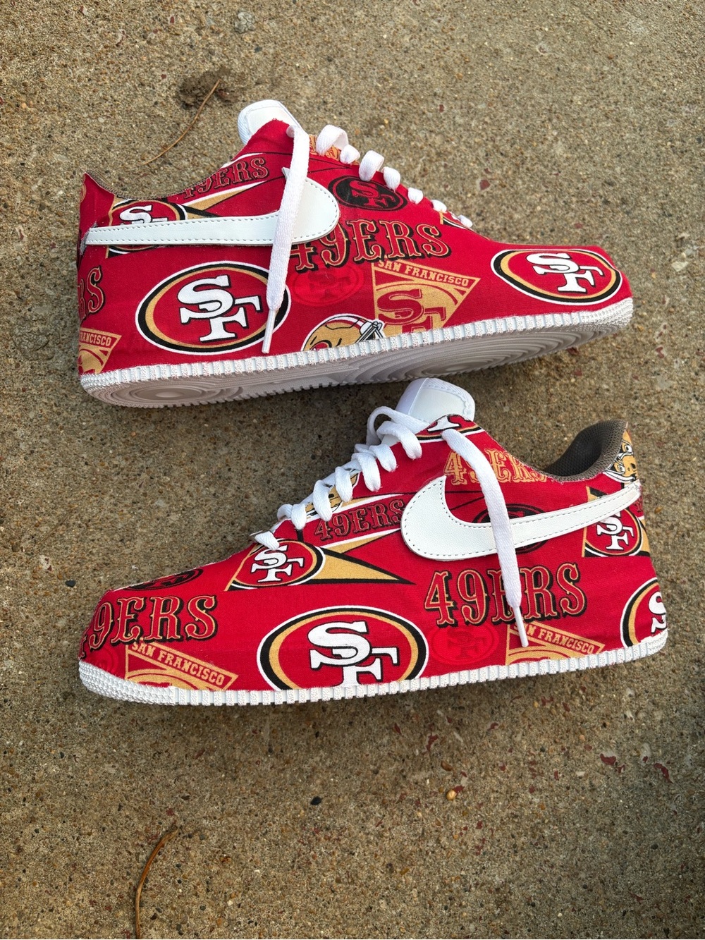 Nike Red San Francisco 49ers Themed Sneakers